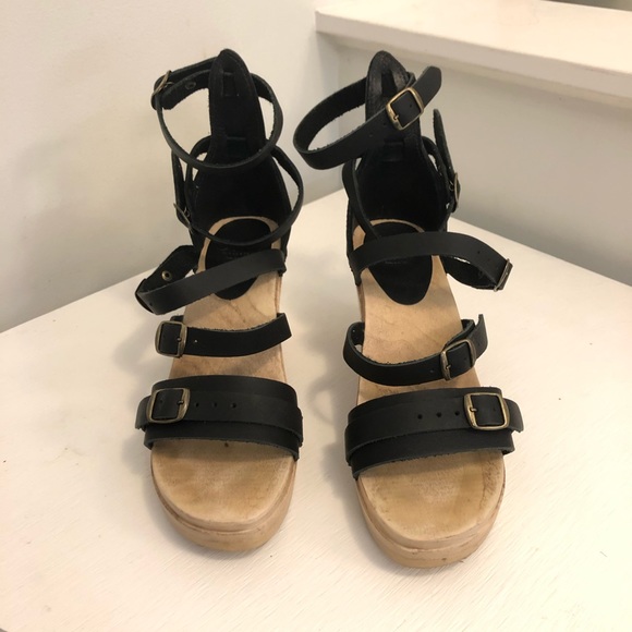 Sven 5 Strap Sandal Clogs High Heels - Picture 4 of 7